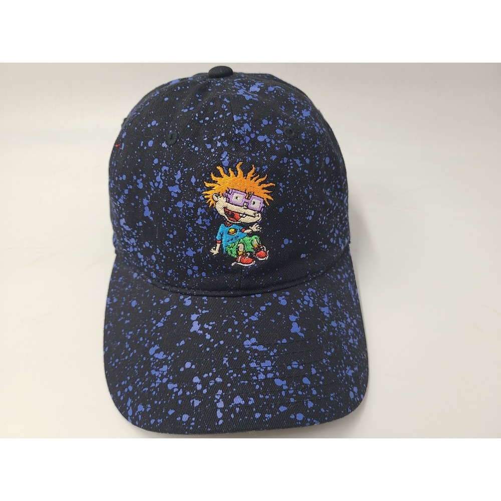 Chuckie Finster Rugrats Nickelodeon Paint Splatter Strapback Adjustable Hat Cap